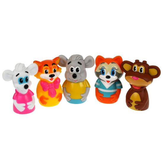 Игрушка пластизоль для купания пальчиковый театр герои ЭКРАН в блист. КАПИТОШКА