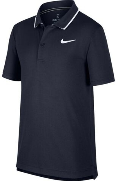 Футболка для мальчика теннисная Nike Court B Dry Polo Team - obsidian/white