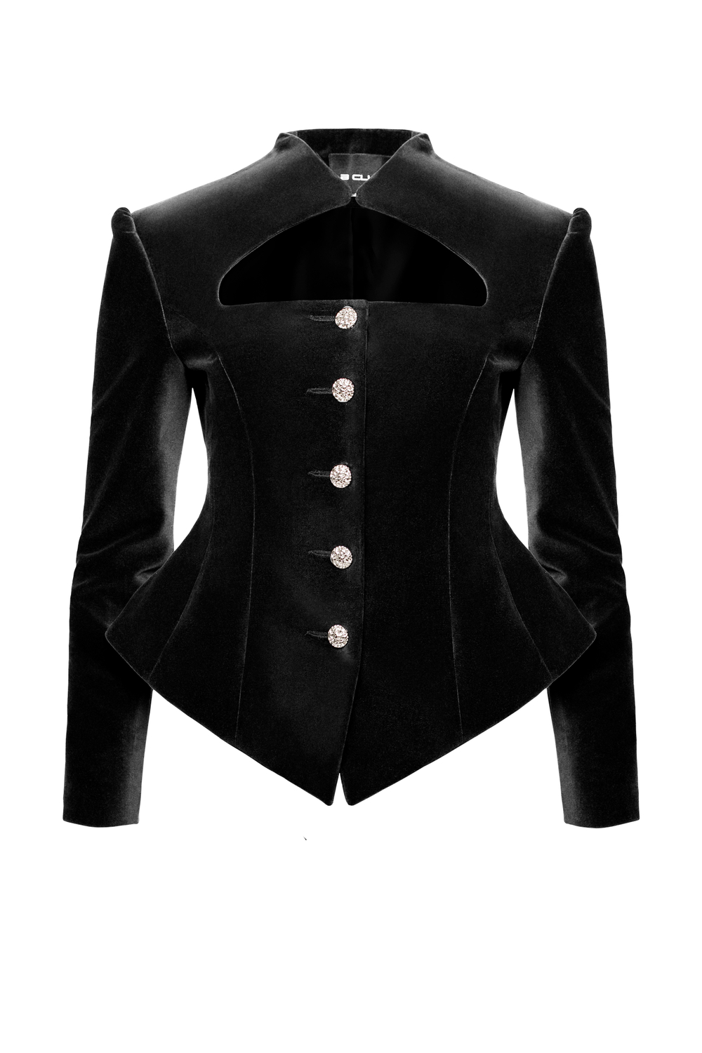 “Smoke velvet” Приталенный жакет из бархата.