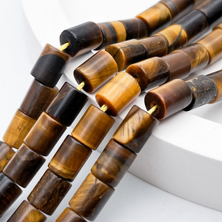 Тигровый глаз бусины, размер около 8*6 мм, цена за набор 10 бусин