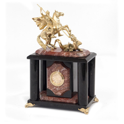 Часы "Георгий Победоносец" бронза креноид 170х120х270 мм 3000 гр. R116657