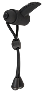 Чёрно лассо на пенис BLACK VELVETS с вибрацией (Цвет: черный)