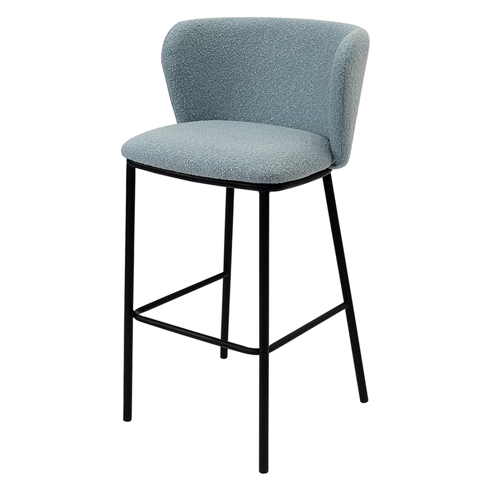 Стул барный foggy, букле, голубая пудра