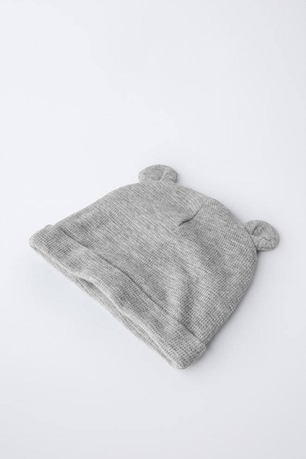 ZARA НАБОР ИЗ ДВУХ ШАПОК WAFFLE С УШКАМИ, СЕРЫЙ/СИНИЙ