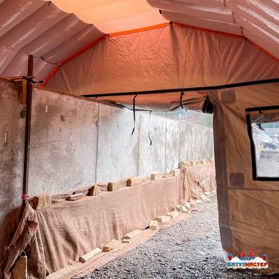 Пневмокаркасный ангар «Рубеж» 10×7×3,8 м — из ПВХ для ремонта и хранения техники