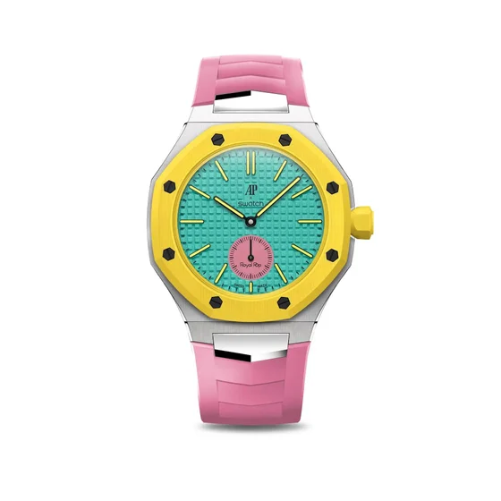 Корпус для часов POP-Swatch x AP - OTG ROZ из 2 ремешков