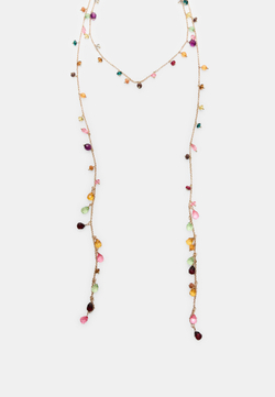 STRADIVARIUS Длинное ожерелье из бисера, золотой