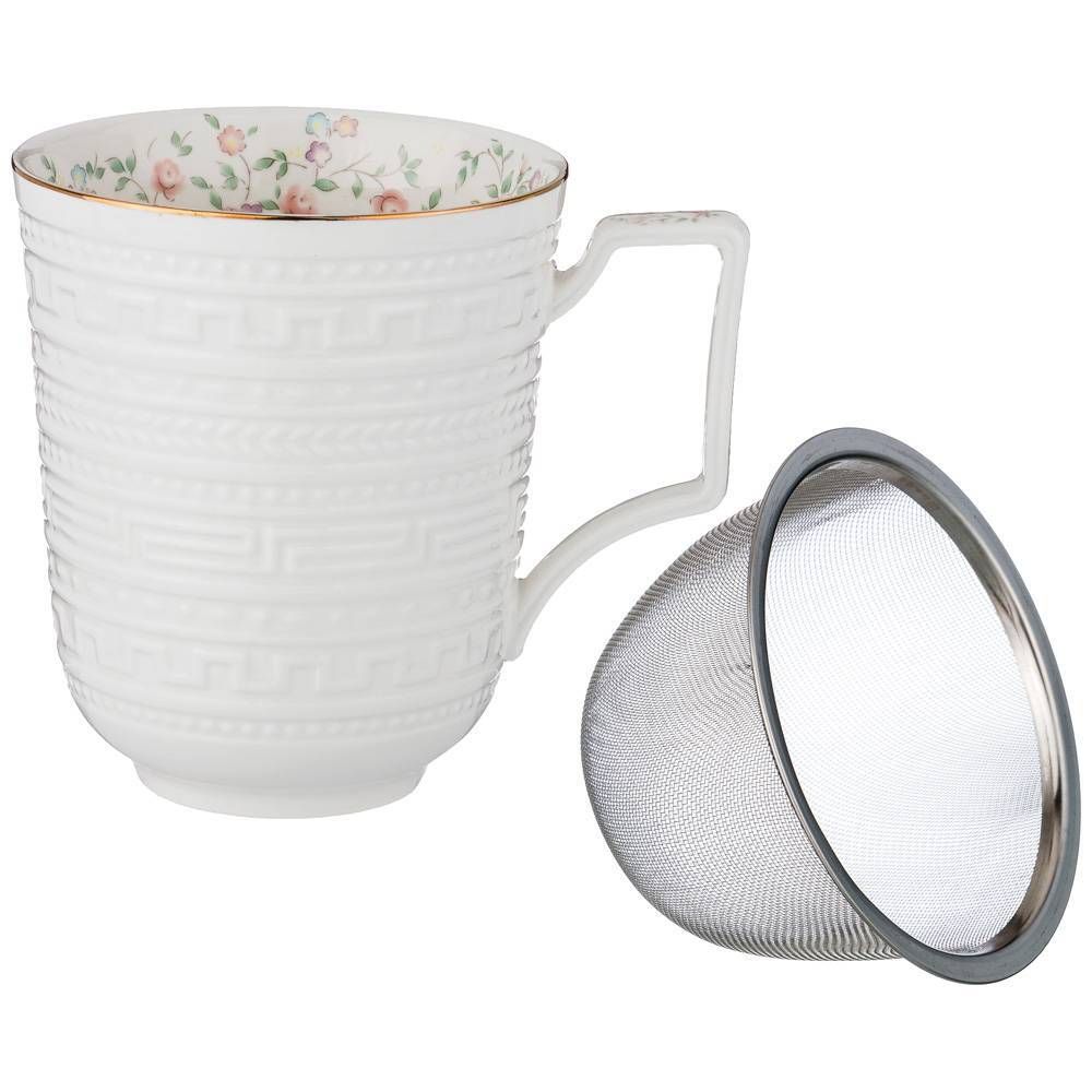 КРУЖКА ЗАВАРОЧНАЯ LEFARD "ФАБЬЕН" 400 МЛ С КРЫШКОЙ И СИТОМ (КОР=36ШТ.)