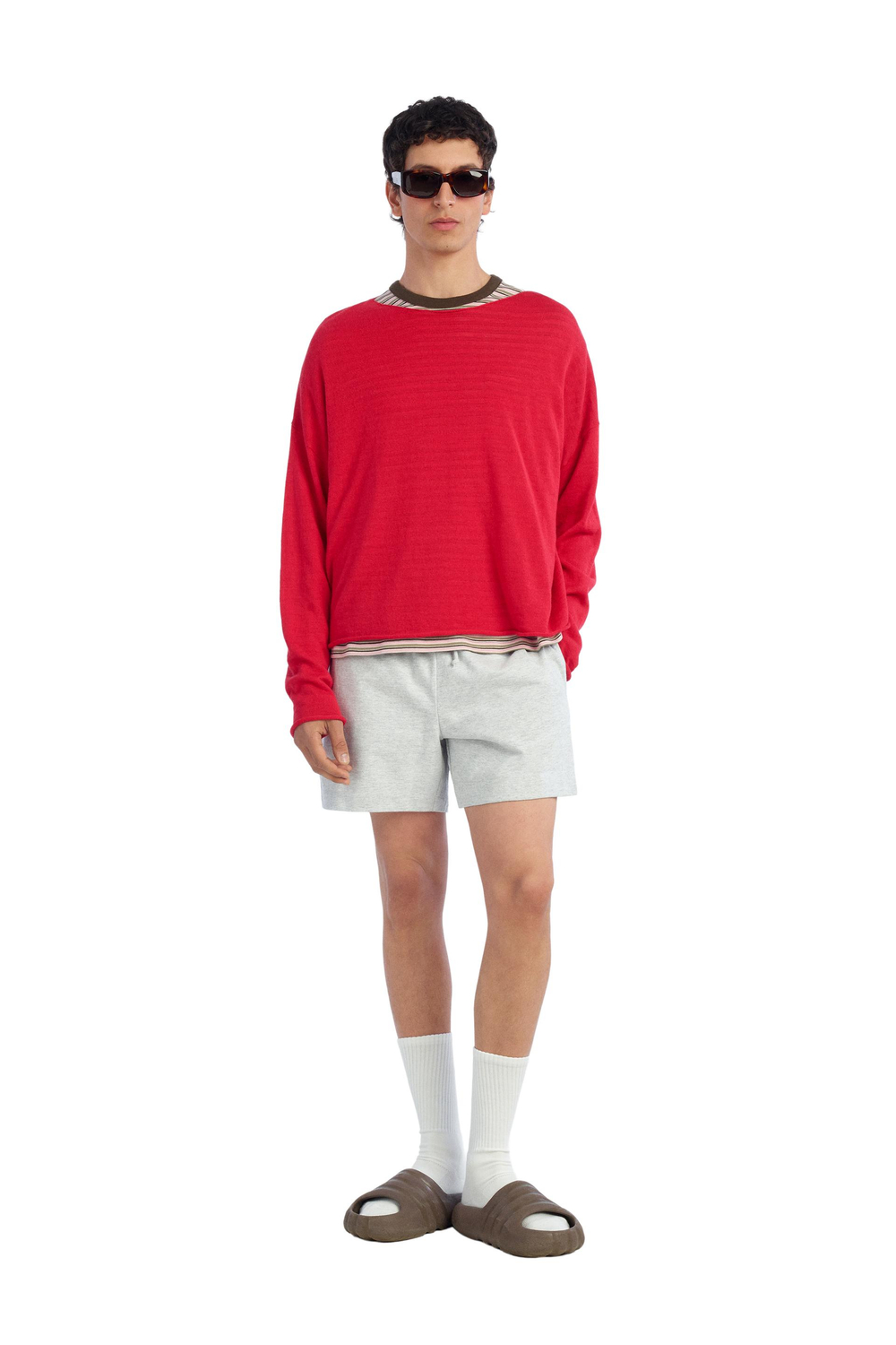 ZARA X BENITO ANTONIO СВИТЕР УКОРОЧЕННОГО КРОЯ, КРАСНЫЙ