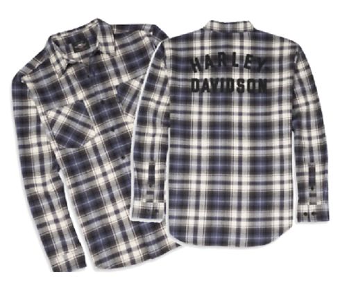Рубашка Arched Font Plaid Flannel Shirt Harley-Davidson
