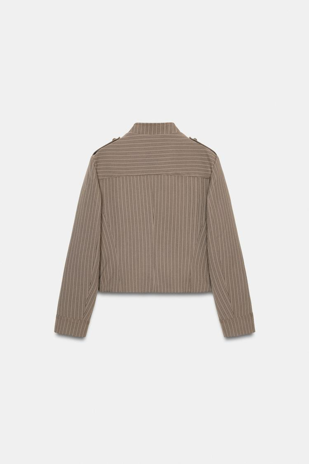 ZARA БЛЕЙЗЕР ПРИТАЛЕННОГО КРОЯ В ПОЛОСКУ, СВЕТЛЫЙ РЫЖЕВАТО-КОРИЧНЕВЫЙ