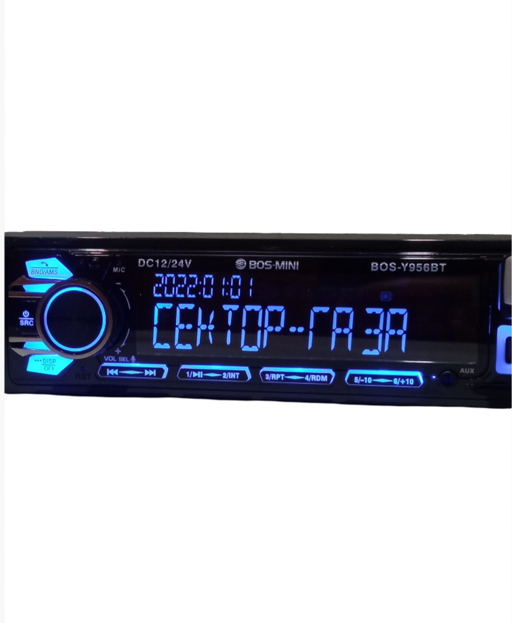 Автомагнитола FM/BT/USB/TFplayer (12-24V) BOS-MINI BOSXY956BT