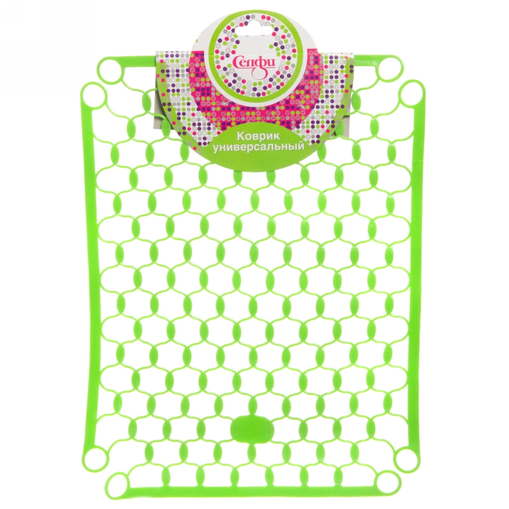 Коврик для раковины «Сеточка» 32*23см зеленый Селфи