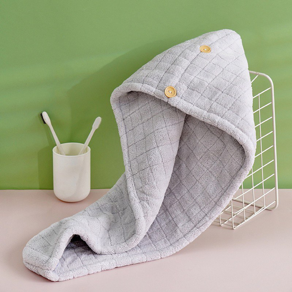 Однотонное полотенце для волос