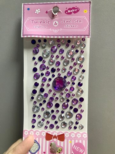 Стразы самоклеющиеся Камни Фиолетовые