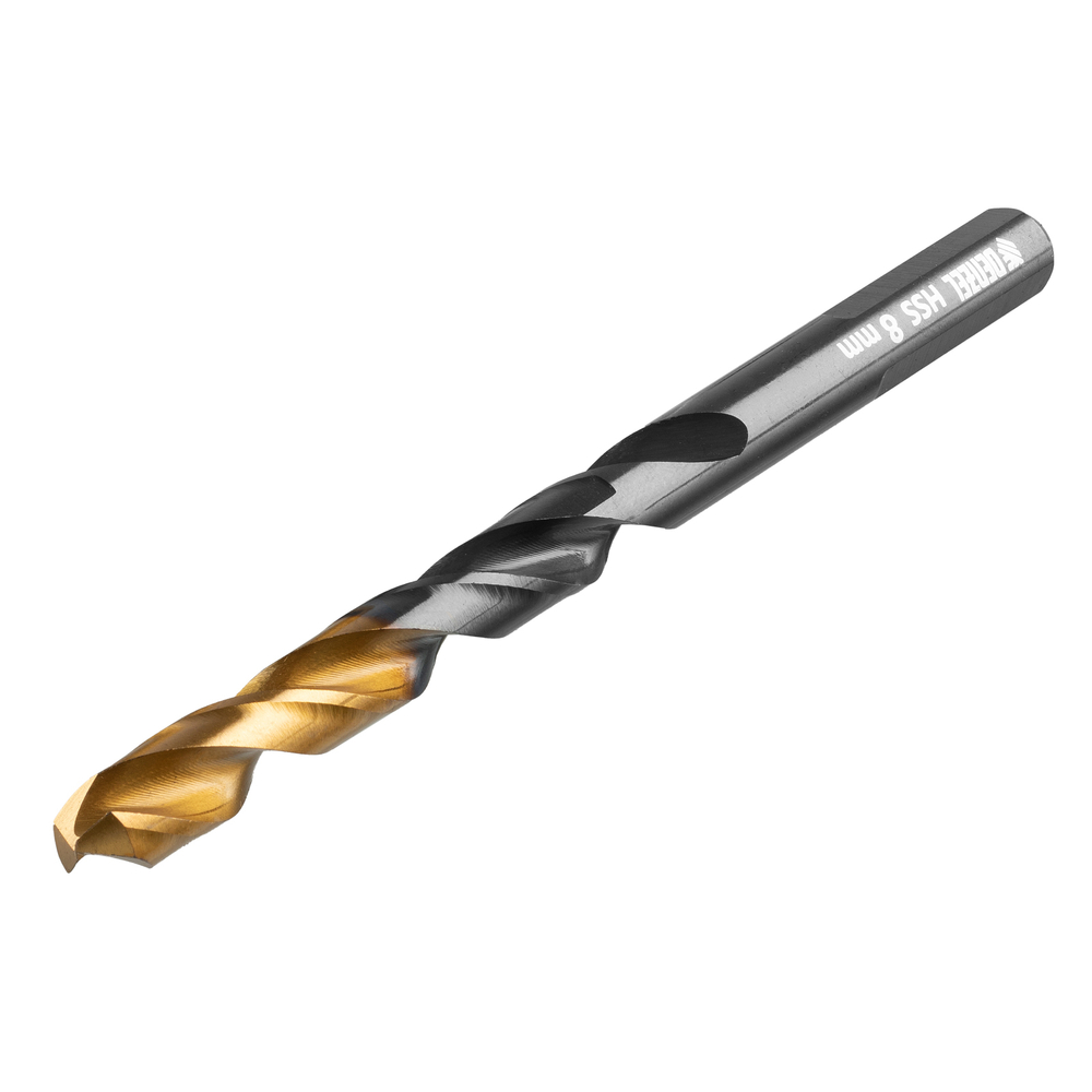 Набор сверл по металлу, 1-10 мм, HSS-Tin, Golden Tip, 19 шт Denzel