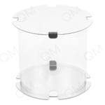 Прозрачная круглая коробка-тубус D-25 cм h-28 cм белая, 100 шт