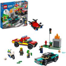 Конструктор LEGO City Fire 60319 Пожарная бригада и полицейская погоня