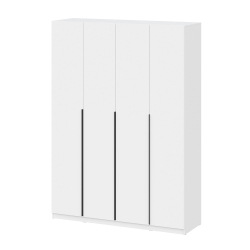 Шкаф распашной с наполнением (13 полок + 2 ящика) ШК 5 (1600), Белый