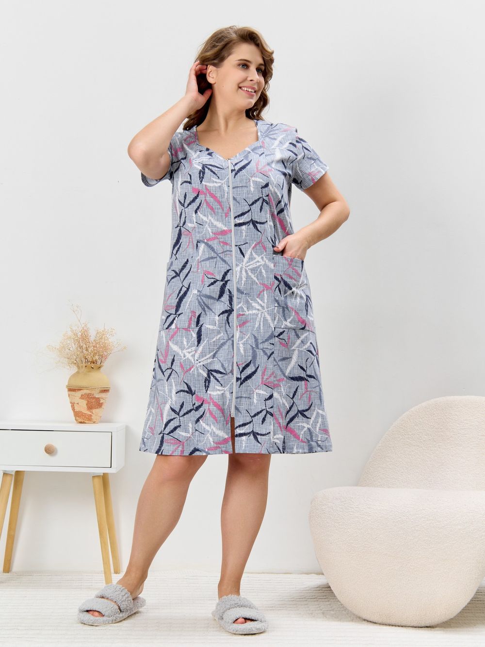 Халат Канон-1 Виотекс СЕРЫЙ