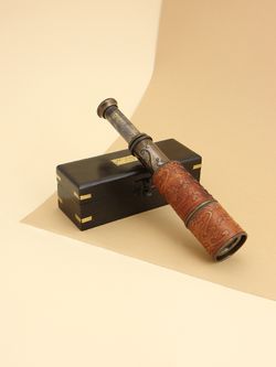 Nautical Подзорная труба в деревянном футляре