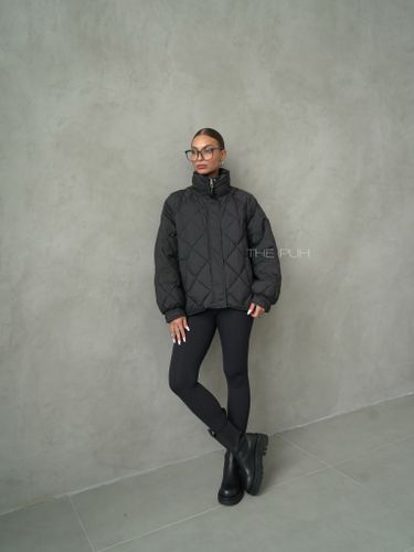 Черно-шоколадная куртка с манишкой