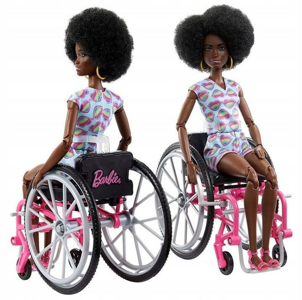 Кукла Barbie Mattel Fashonistas Барби в инвалидной коляске в наряде с  сердечками HJT14 купить в Москве | Доставка по России.