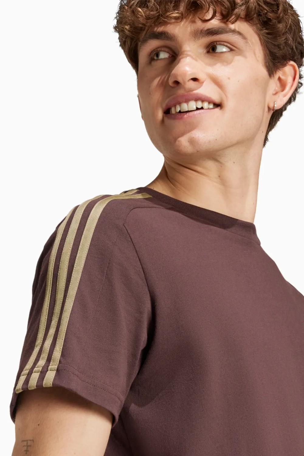 Футболка adidas Essentials Single 3S Tee - коричневый