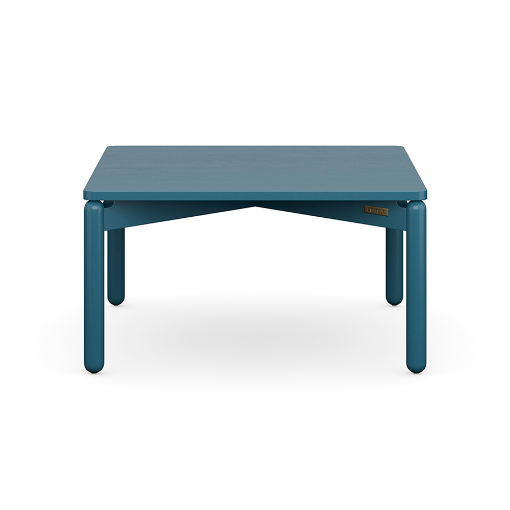 Столик кофейный saga, 75х75 см, сине-зеленый