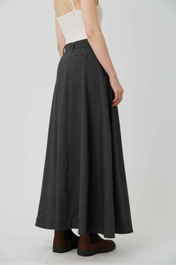 Юбка макси из шерсти в елочку