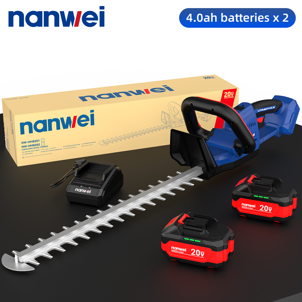 Аккумуляторный кусторез NW-HM8202-4, 20 В, 2×4Ah