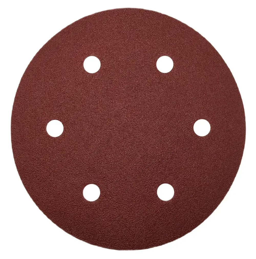 Шлифовальные круги 225 мм на липучке 10шт Р40, 6 отверстий / шлифовальные диски 225 для жирафа