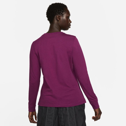 Женская теннисная футболка (dł. Рукава) Nike Swoosh Essential LS Icon Ft - sangira/white