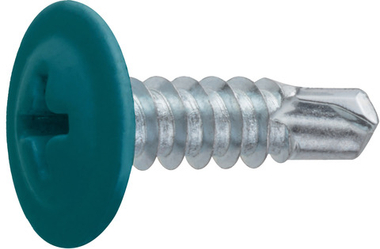 Саморез 4.2х16 мм с прессшайбой, цинк, со сверлом, RAL 5021 (50 шт в зип-локе) STARFIX