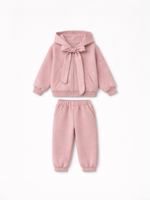 Костюм с бантом, Пудровый