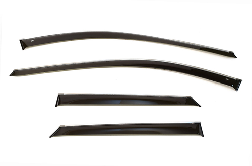 Дефлекторы боковых окон Cobra Tuning на Cadillac XT5 2016 хромированный молдинг арт.C10916CR