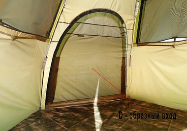 Палатка Лотос Мансарда 5M (Модульная) Д-образная дверь 3.2х3.6х2.05м 9.9кг 19017