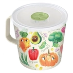 Контейнер-кружка 750мл с клапаном с декором (светло-бежевый)