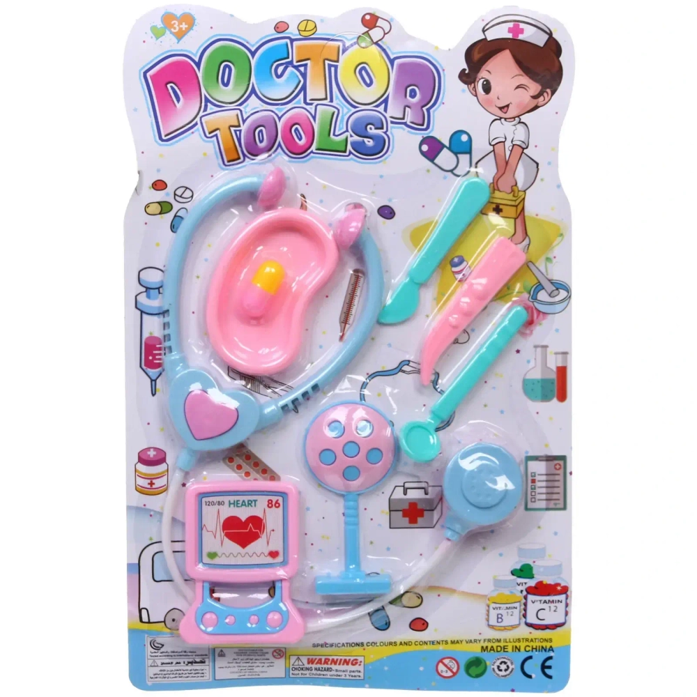 Набор доктора «Добрая медсестра», 8 предметов, 35*22.5 см, в ассортименте, 57-3