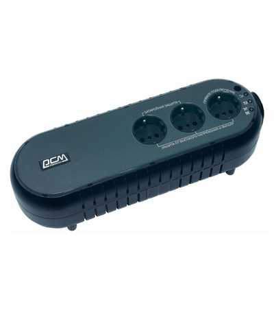 Powercom Back-UPS WOW, OffLine, 500VA/250W, Tower, 3xSchuko outlets(1 Surge & 2 batt), USB (37371)