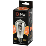 Лампа светодиодная ЭРА F-LED ST64-7W-824-E27 smoky 7Вт филамент дымчатая теплый белый свет Е27