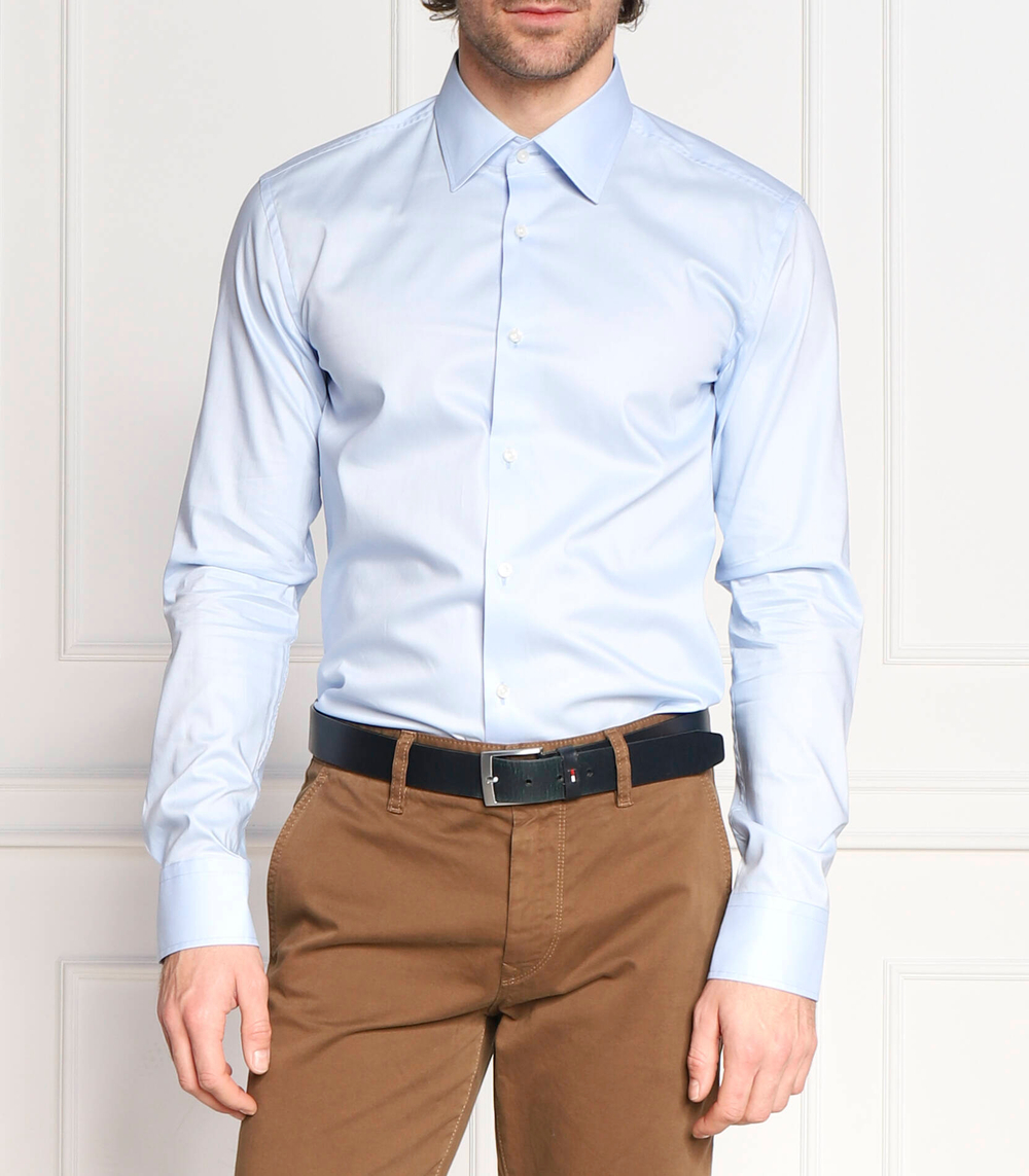 рубашка h-hank-kent-c1-214 BOSS BLACK - голубой(50479922)