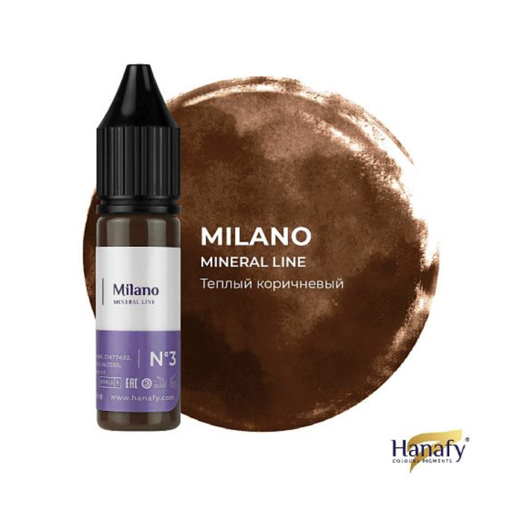 3.Milano минерал для бровей hanafy 15ml