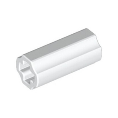 Lego Соединитель осей гладкий с отверстием x+ ориентация (белый) 6538c / 6212049