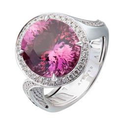 Кольцо с Турмалином и Бриллиантами, R0144-2/2