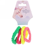 Резинки для волос детские 4шт «Your Paradise», яркий цвет, микс 6 цветов, d-4см (подвес Единорожек)