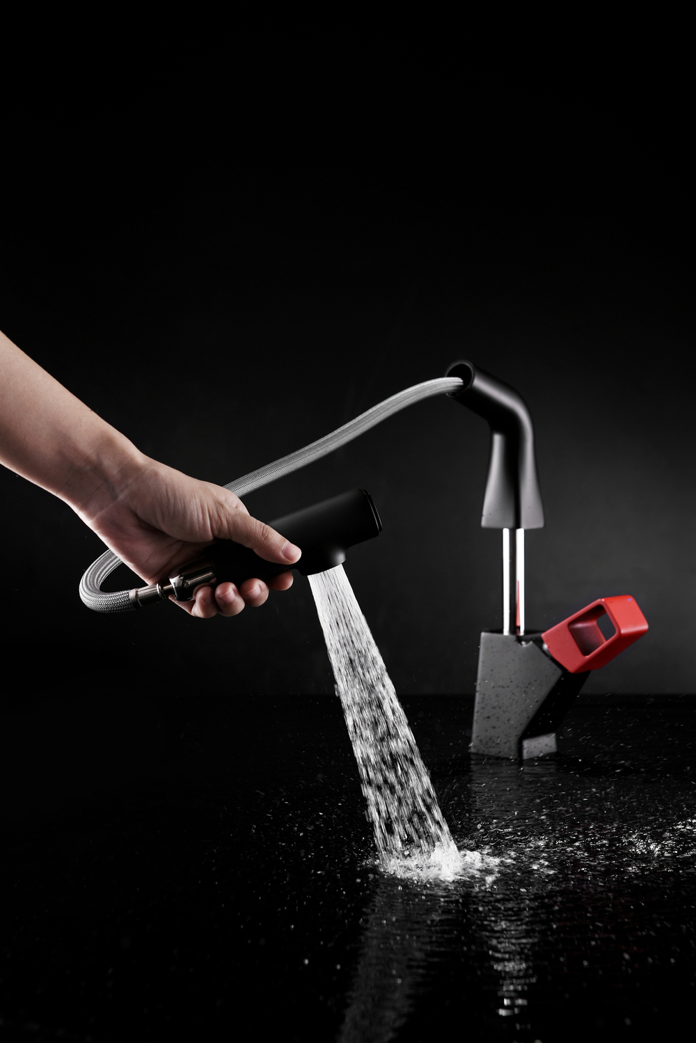 СМЕСИТЕЛЬ ДЛЯ УМЫВАЛЬНИКА/КУХНИ С ВЫТЯЖНЫМ ИЗЛИВОМ ХРОМ LM6008BR СОУЛ