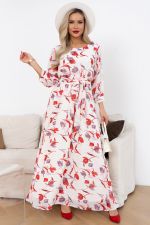 Платье Марго (айвори/тюльпаны) Р11-1245/3 Nikol