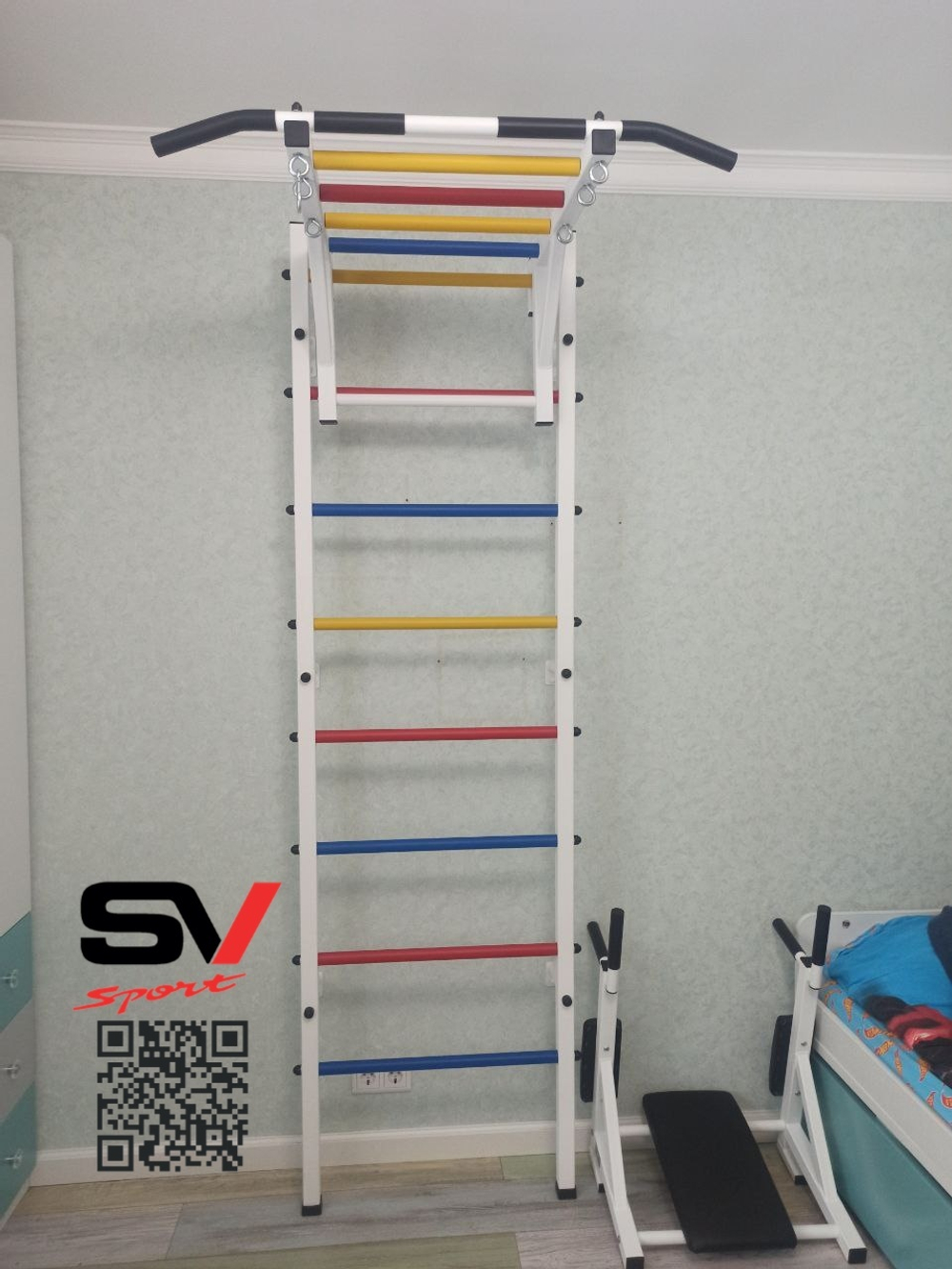 Монтаж шведской стенки Sv Sport в бетонные, кирпичные стены