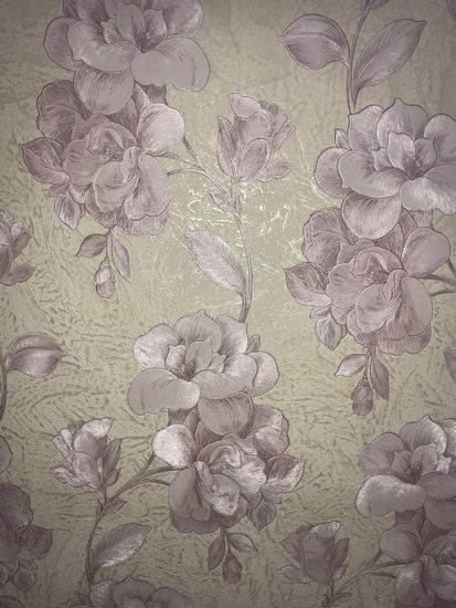 ОБОИ ART винил комп. на флизе 1,06х10м CAMELIA розов. на беж 46-096-05